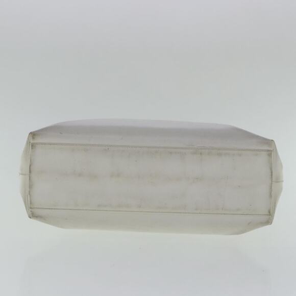 PRADA Hand Bag Enamel Plastic White Clear Silver - Picture 5 of 16